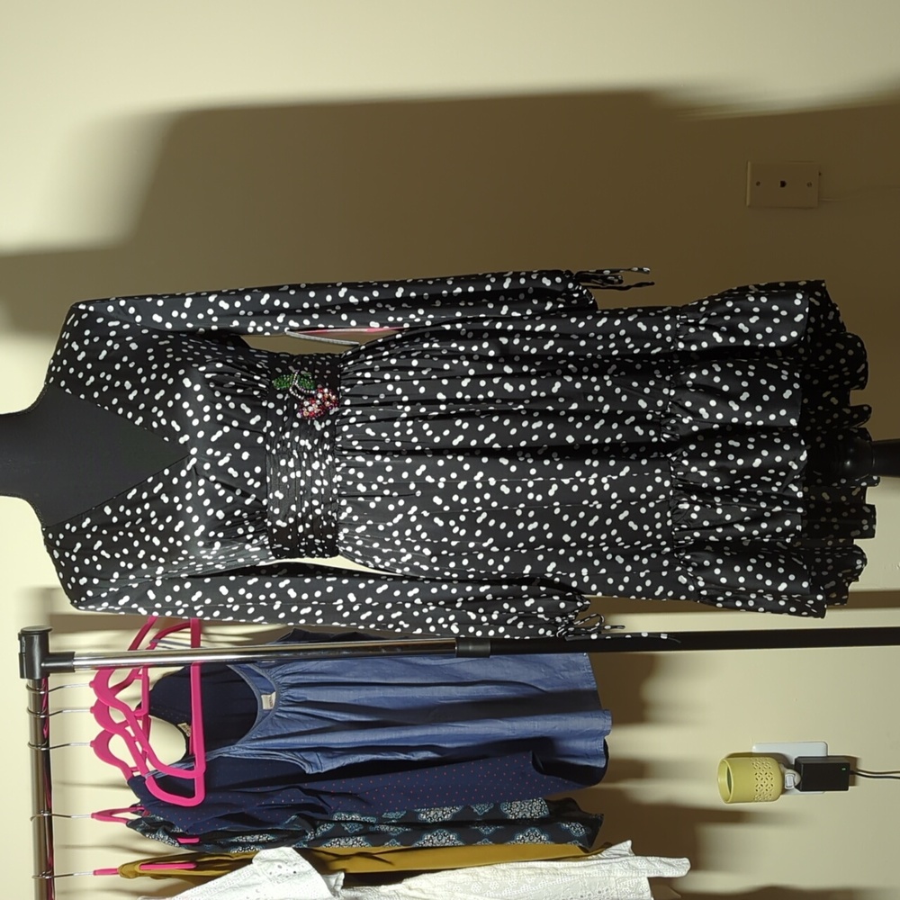 Betsey Johnson cookies and cream dress with slip, size 2